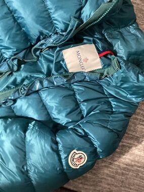 Moncler Teal Quilted Down Jacket